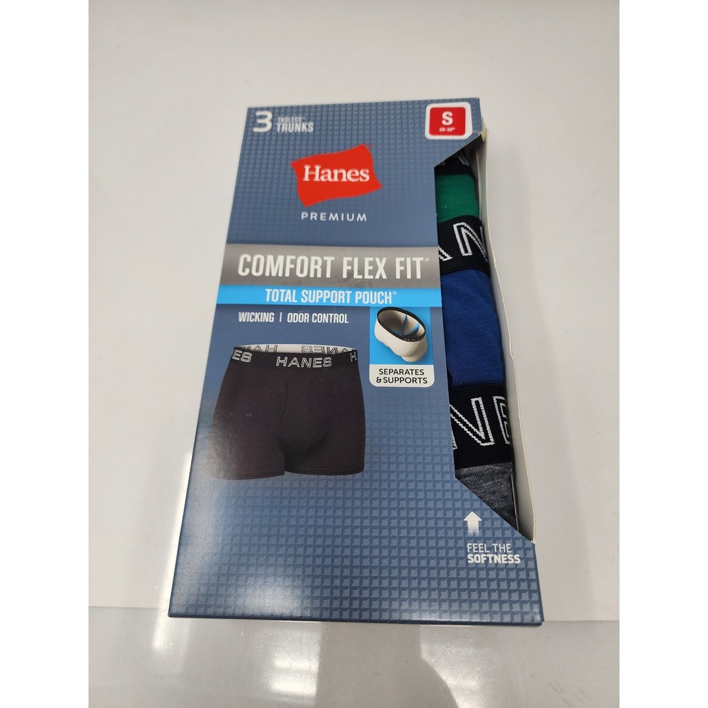 Hanes Mens Comfort Flex Fit Trunks Multicolor Polyester Blend Casual Size Small